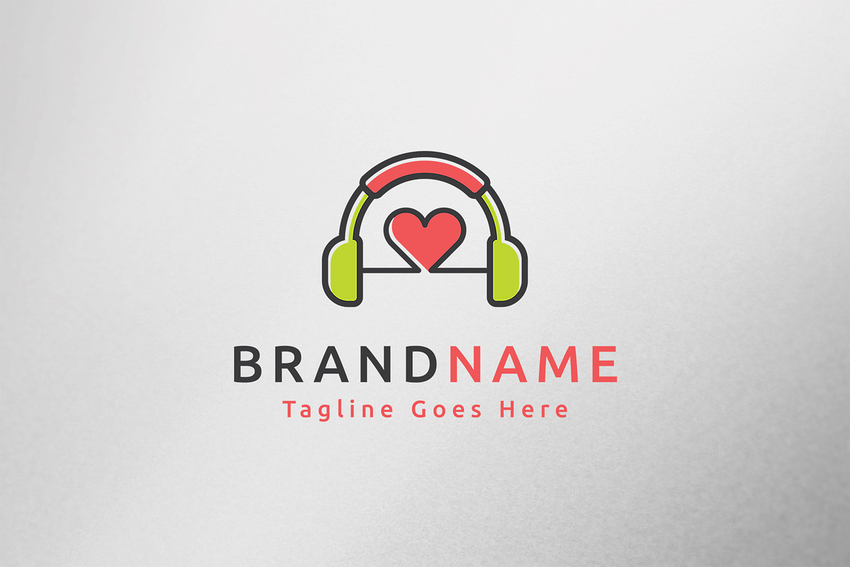 Music Love Logo Template, a Branding & Logo Template by C_Monica (Photo 1 of 3)