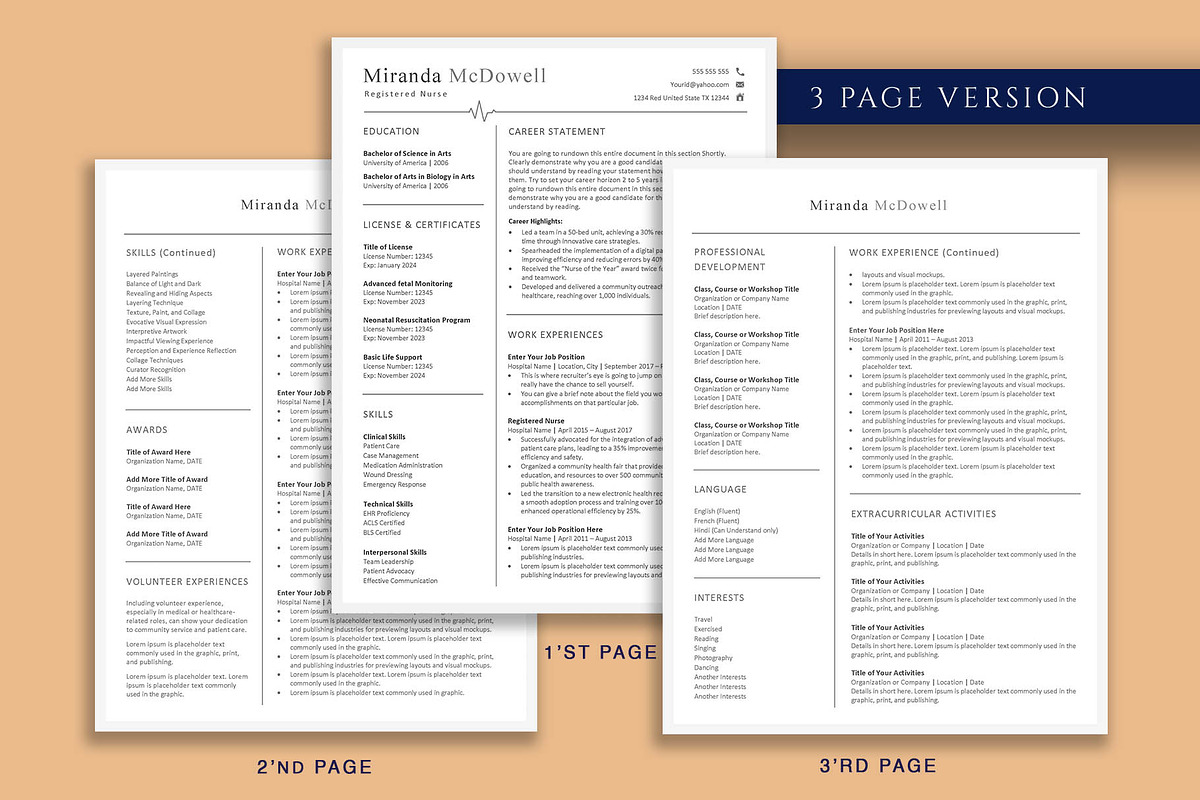 Professional RN Resume, a Resume Template by VictoriousVita (Photo 4 of 8)