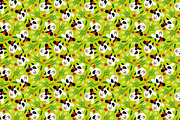Green Hand drawn Pattern with Cows, a Pattern Graphic by Art's and patterns (Thumbnail 2 of 3)