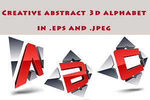 Creative Abstract 3d Alphabet