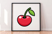 Cherry Clipart Set, a Food Illustration by newminddesign (Thumbnail 5 of 8)