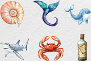 Undersea Watercolor Clipart, an Illustration by Black Bird Studio (Thumbnail 6 of 6)