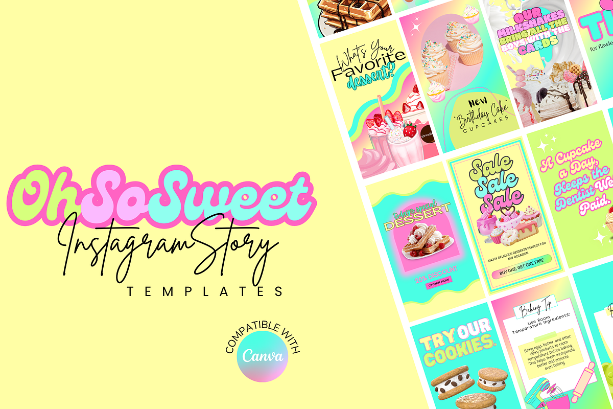 Oh So Sweet | Story Templates, a Social Media Template by Xo Digital Shop (Photo 1 of 4)
