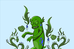 Swamp monster illustration