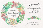 Watercolor Cactus and Succulents 2, an Illustration by BirDIY Design (Thumbnail 2 of 3)