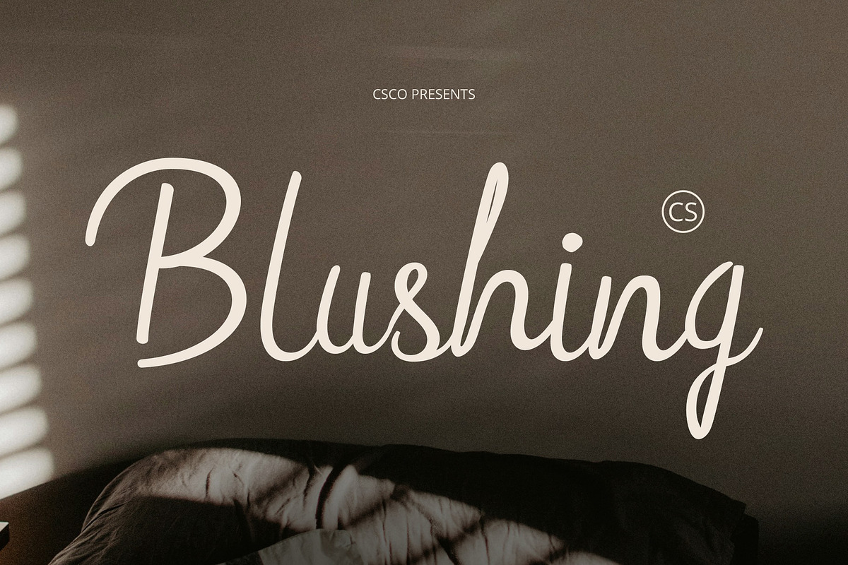 CS Blushing – Script Font, a Script Font by Craft Supply Co. (Photo 1 of 8)