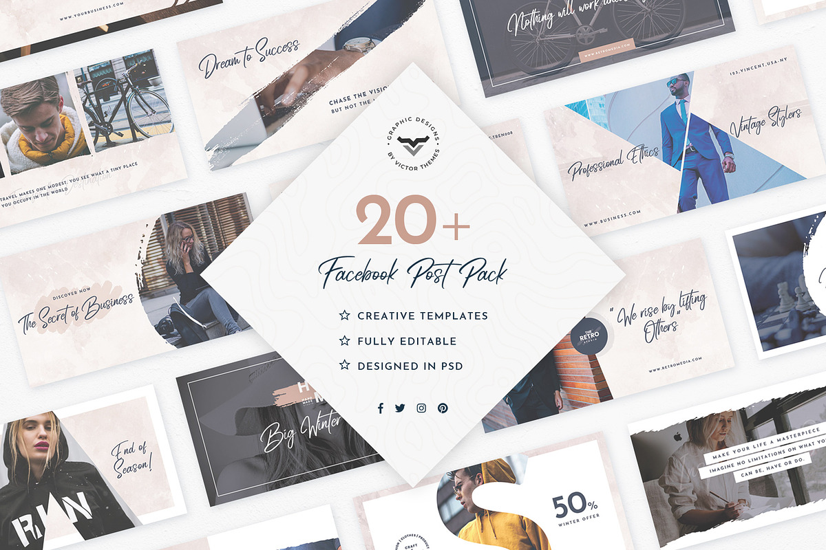 Trendy Facebook Post Template, a Social Media Template by VictorThemes
