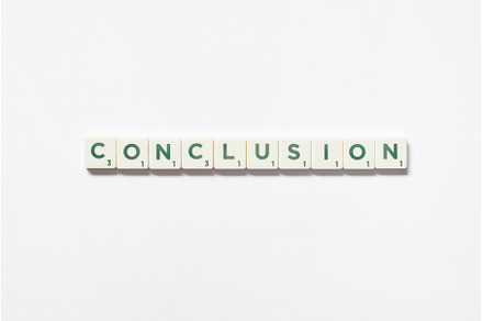 Conclusion formed of scrabble blocks, a School & Education Photo by Yaroslav Danylchenko