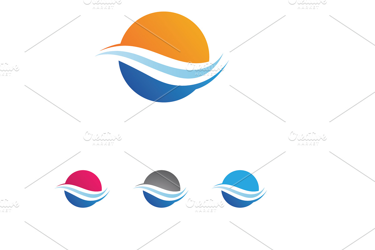 Wave logo template vector simple, a Graphic by LOGOCREATIVE
