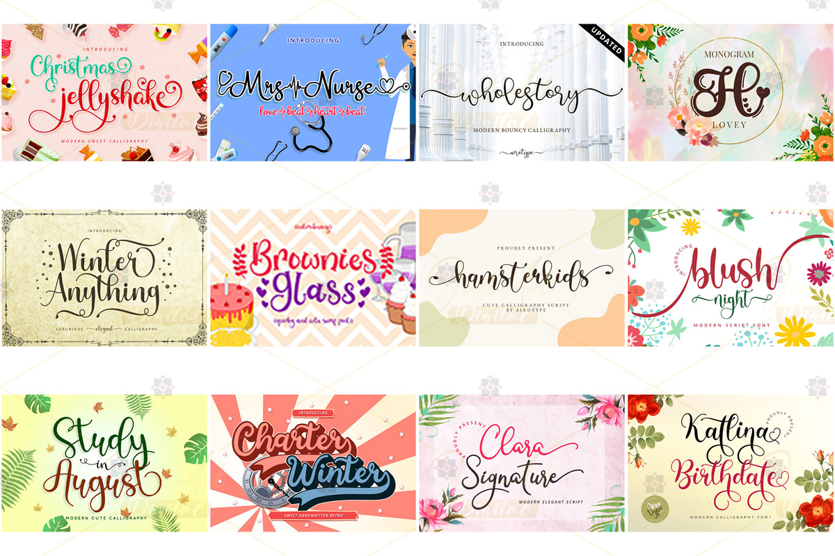 Scripte in Beauty Font Bundle, a Script Font by JustArtDigital (Photo 3 of 4)