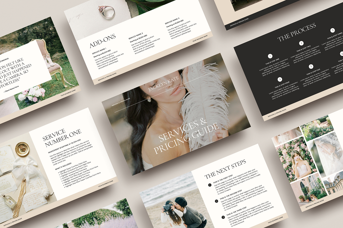 Pricing Guide Photography | Canva, a Presentation Template by Rosetta Lane Design (Photo 2 of 9)