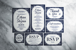 Floral Wedding Invitation Suite, an Invitation Template by The Good Store