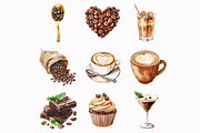 Watercolor Coffee Lover Clipart, an Illustration by Design Market (Thumbnail 4 of 4)