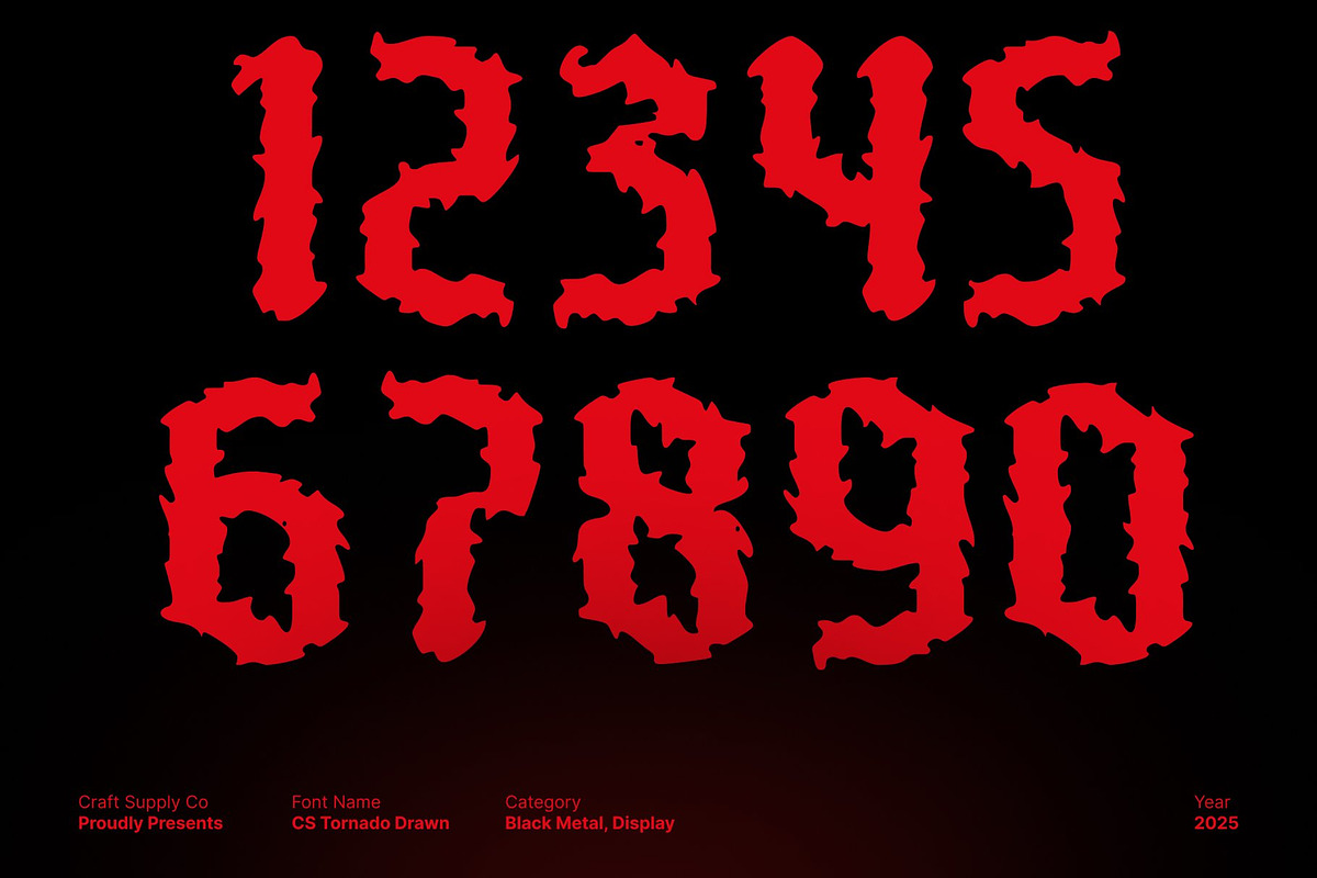 CS Tornado Drawn, a Blackletter Font by Craft Supply Co. (Photo 7 of 8)