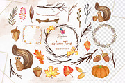 Watercolor Fall forest, squirrel 008, an Illustration by Drawberx (Thumbnail 3 of 8)