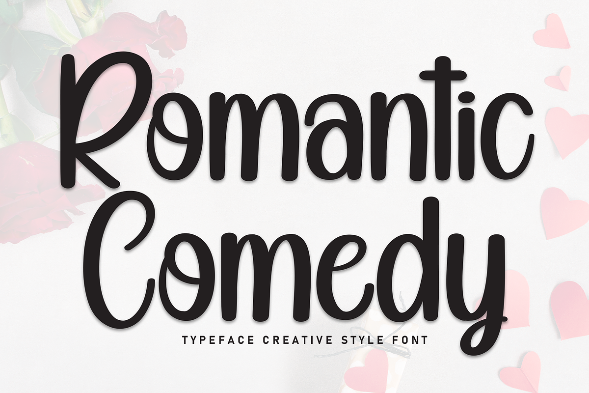 Romantic Comedy | Script Font, a Handwritten Font by Scratchones (Photo 1 of 8)