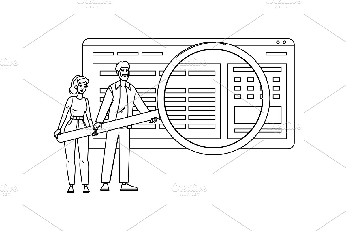 search latent semantic indexing lsi, a Technology Illustration by pikepicture