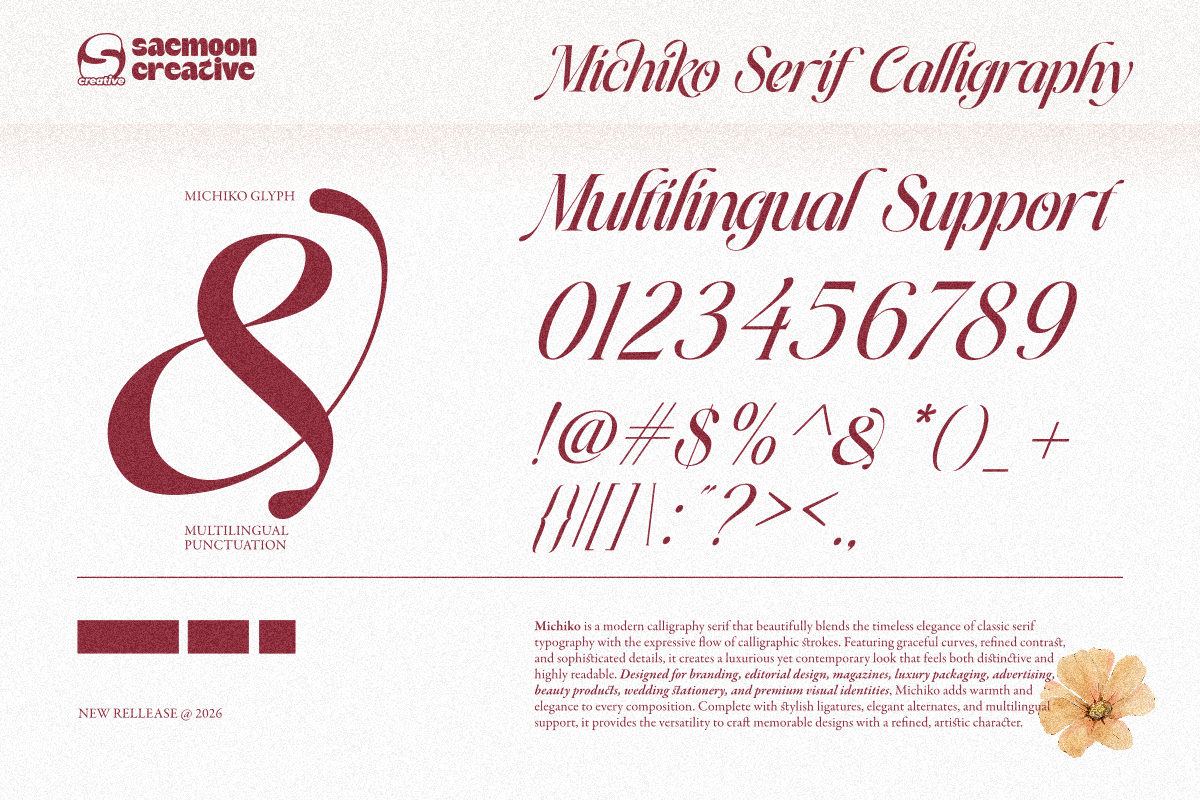 Michiko, a Serif Font by saemoon creative (Photo 6 of 12)