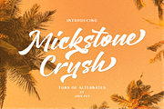 Mickstone Crush / tons of alternates, a Script Font by Java pep (Thumbnail 1 of 11)