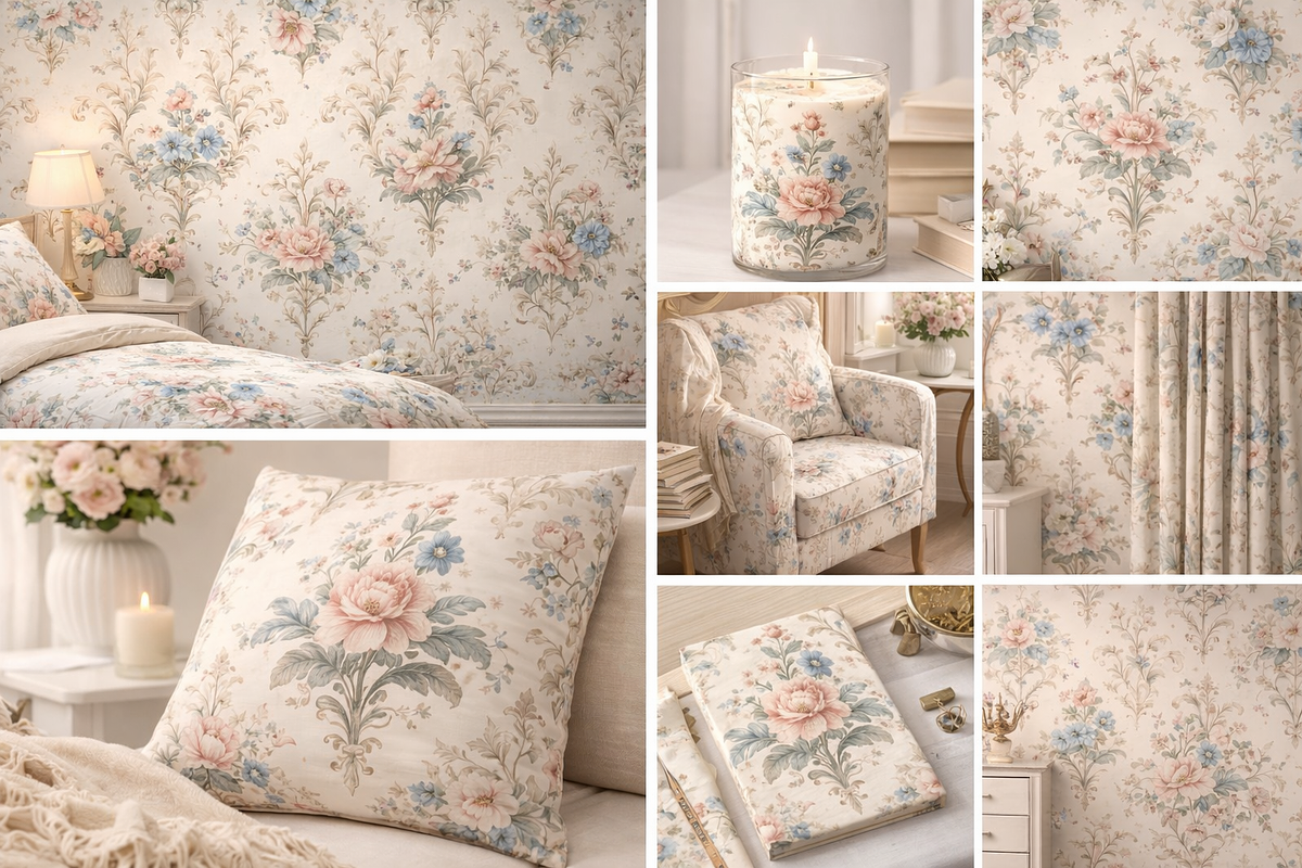 7– Seamless Vintage Floral Patterns., a Pattern Graphic by Print Haven (Photo 6 of 8)