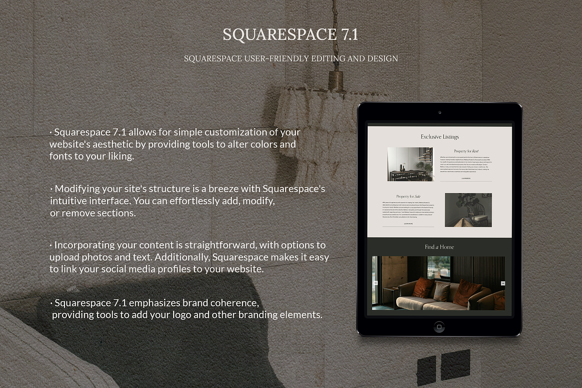 Real estate realtor website template, a Squarespace Template by Summer Nightingale Art (Photo 8 of 10)