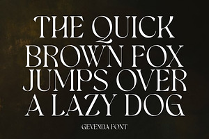 Gevenda - A Display Serif