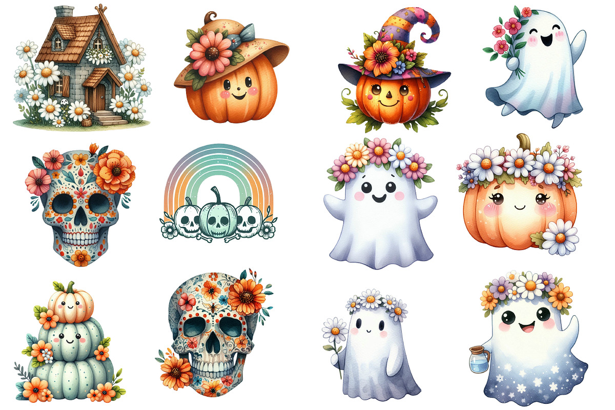 Groovy Halloween Clipart, an Illustration by Designworld (Photo 2 of 5)