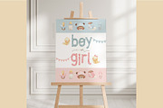Baby Boy or Girl watercolor clipart, a Decorative Illustration by Estudio 812 (Thumbnail 4 of 7)