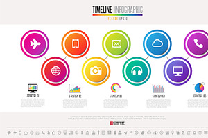 Timeline Infographic Template Set 17