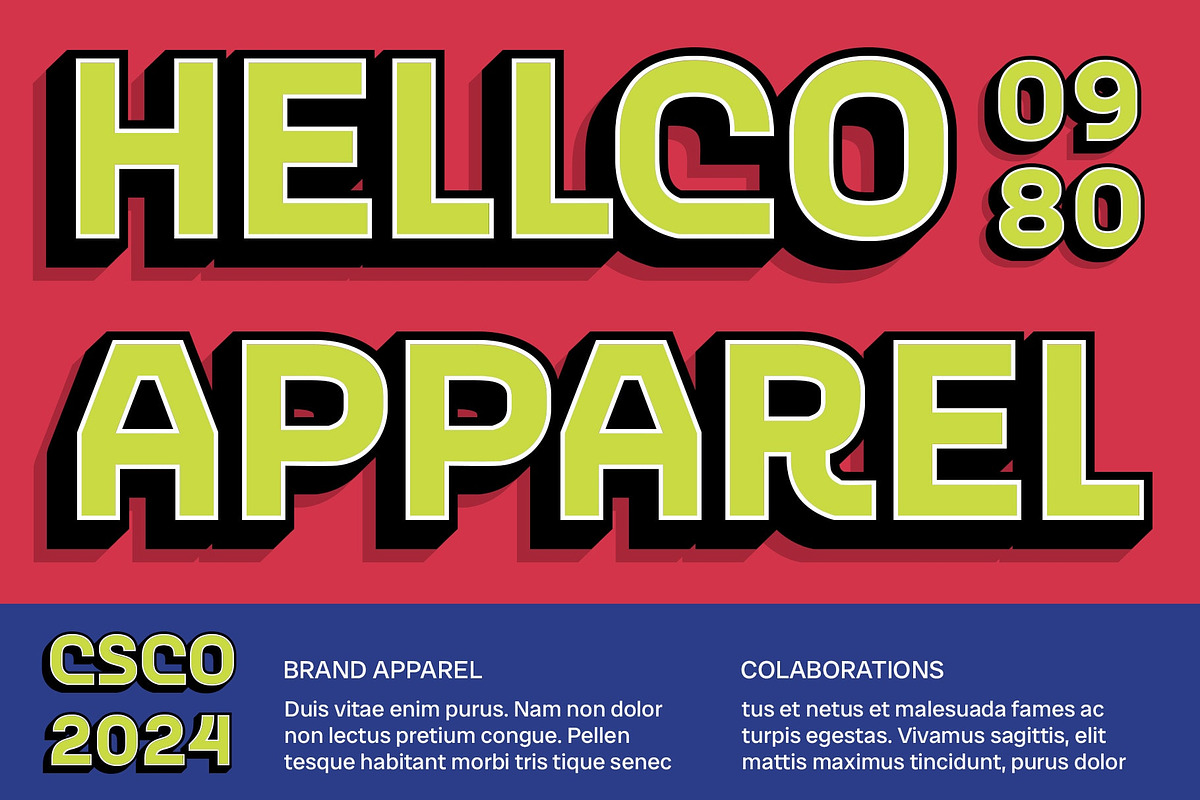 CS Halsey 3D, a Sans Serif Font by Craft Supply Co. (Photo 2 of 8)
