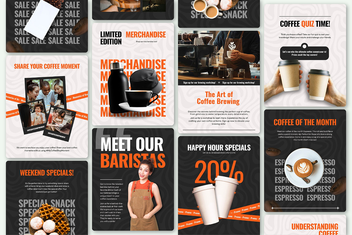 Canva Coffee Shop & Cafe Templates, a Design Template by SecondBrain Store (Photo 3 of 10)