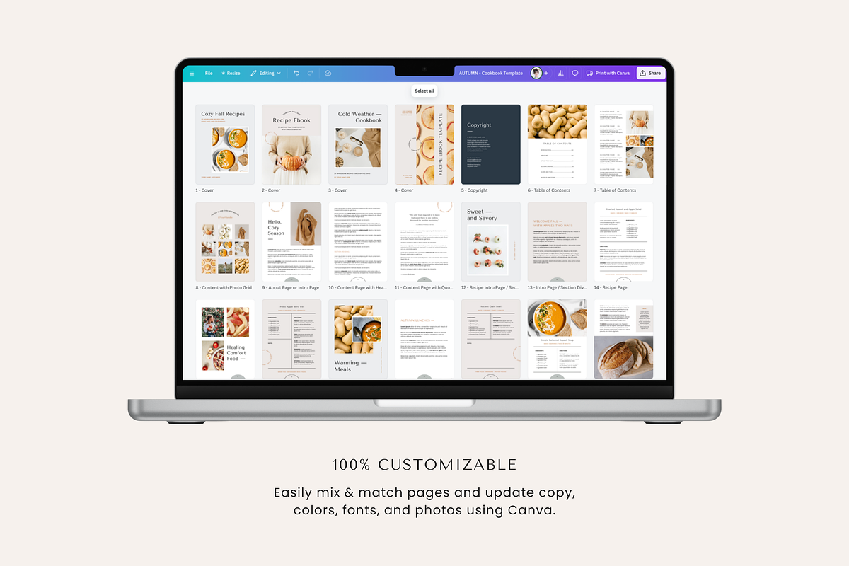 Autumn Canva Cookbook Template, a Magazine Template by Erin Cassidy (Photo 9 of 10)