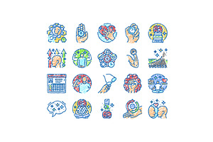 motivation human success icons hand, an Object Illustration by pikepicture
