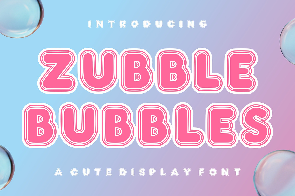 Zubble Bubbles, a Font by Limited.studio (Photo 1 of 5)