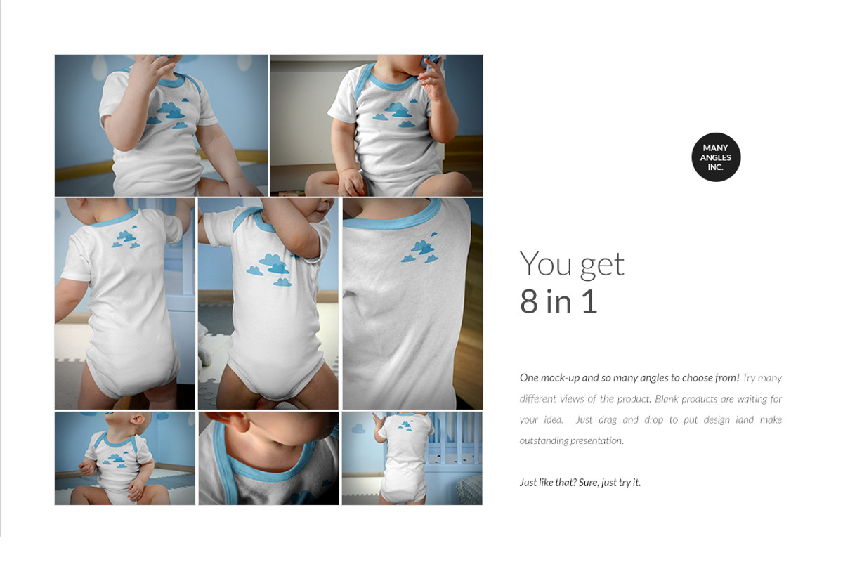 Baby Shortsleeve Growsuit Mock-ups, a Print Template by BlackMocca (Photo 5 of 18)