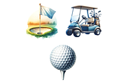 Golf Clipart PNG, a Sport Illustration by HoneyBunnyDigital (Thumbnail 5 of 5)
