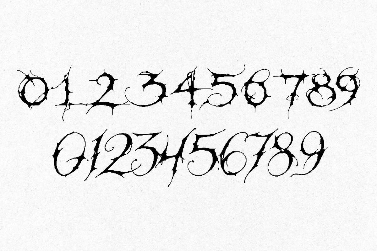 Cybersigilism Fonts, a Blackletter Font by Lilithcollageart (Photo 7 of 11)