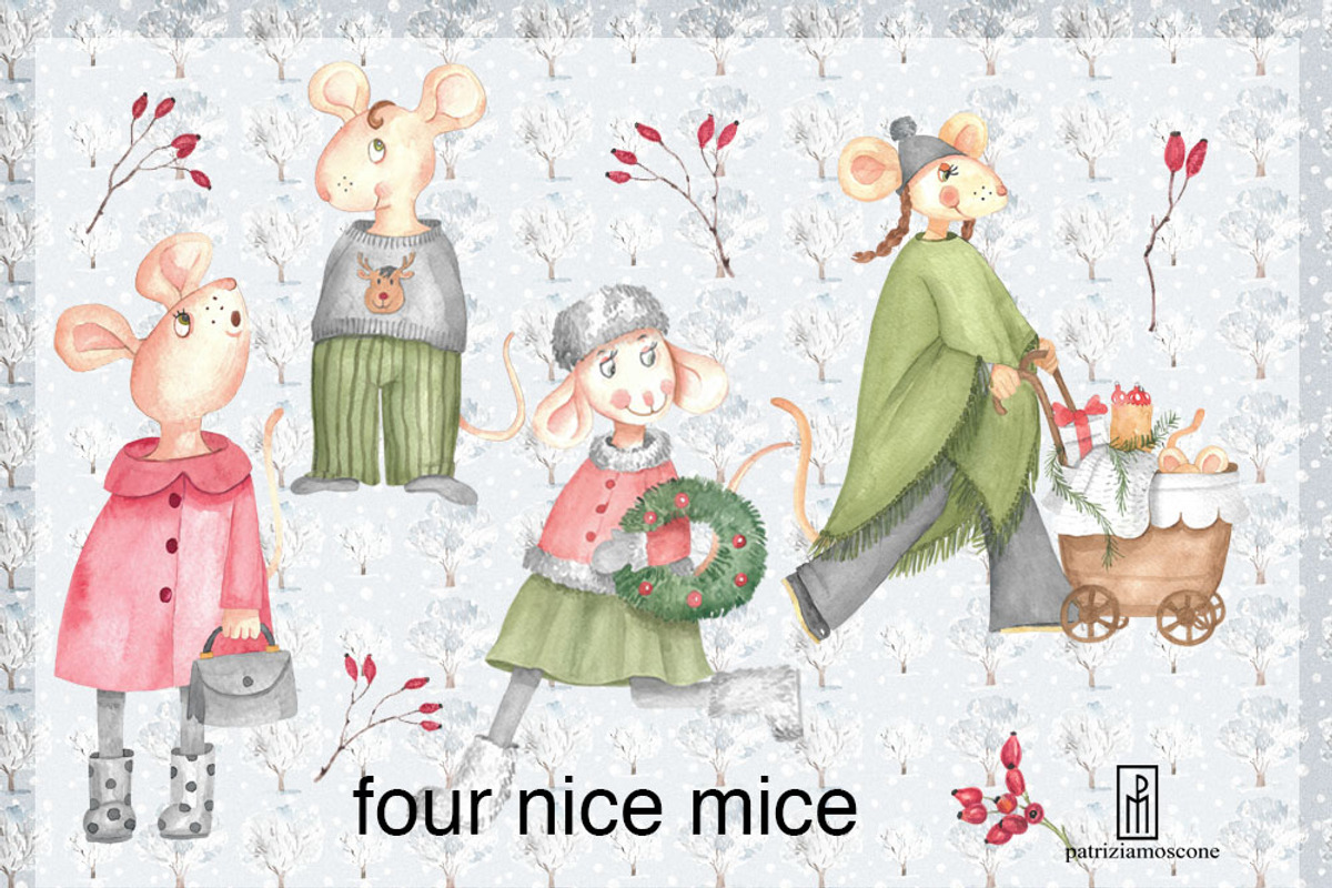 Christmas mice, an Illustration by patriziamoscone (Photo 3 of 10)