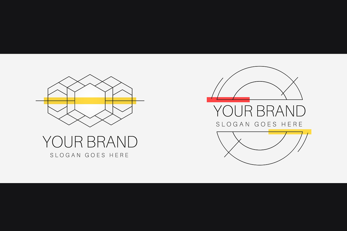 Modern Geometric Logo Set, a Templates & Theme by studiogstock (Photo 3 of 6)