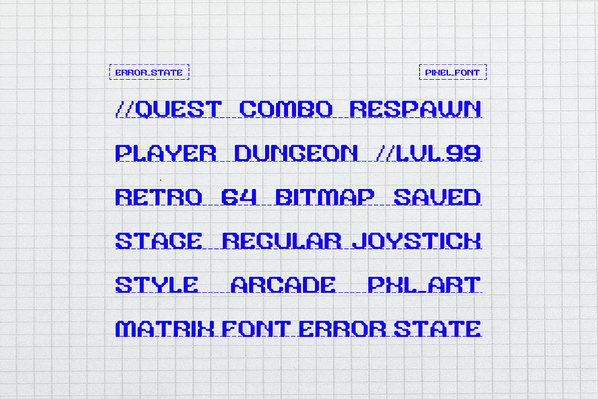 Error State | Pixel Font, a Sans Serif Font by gracetype_studio (Photo 2 of 12)