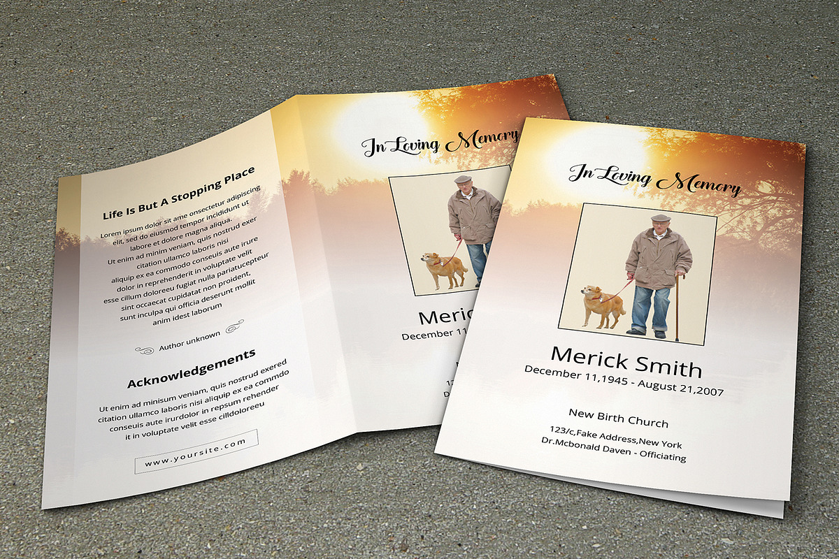 Funeral Program Template-V570, a Brochure Template by Template Shop (Photo 1 of 4)