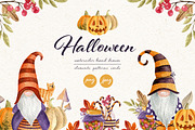 Halloween set. Watercolor gnomes, an Object Graphic by JuliaBadeeva (Thumbnail 1 of 7)