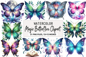 Magic Butterflies Clipart Bundle, an Illustration by DreamArtGraphic
