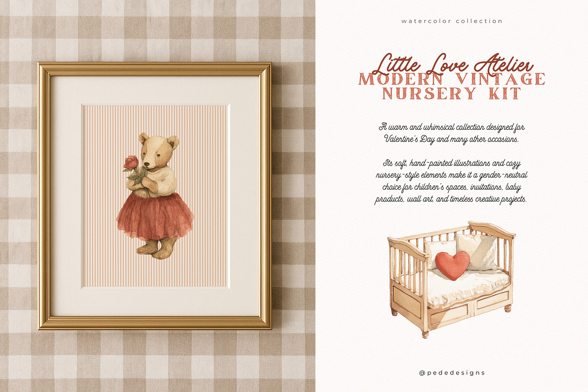 Little Love Atelier - Nursery Kit, an Animal Illustration by PeDe Designs