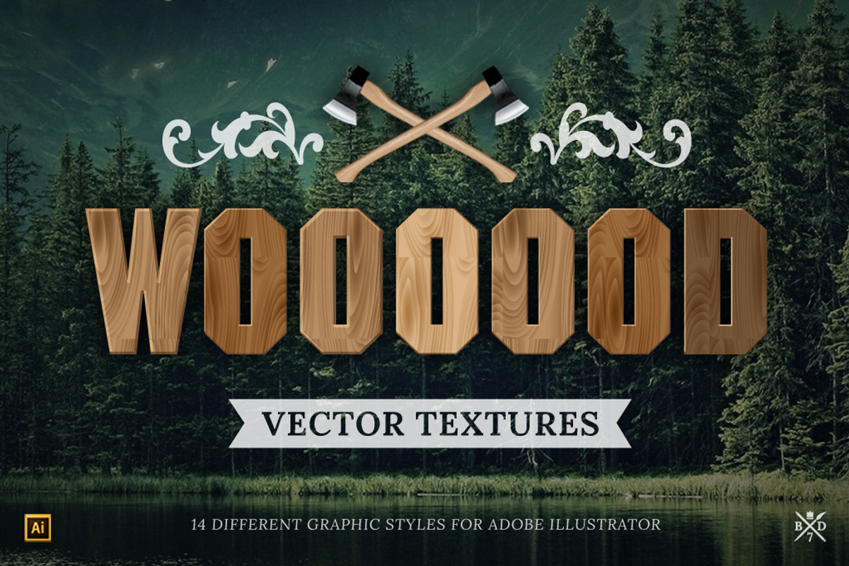 14 Wood vector textures, a Palette Add-On by Basari Design (Photo 1 of 3)