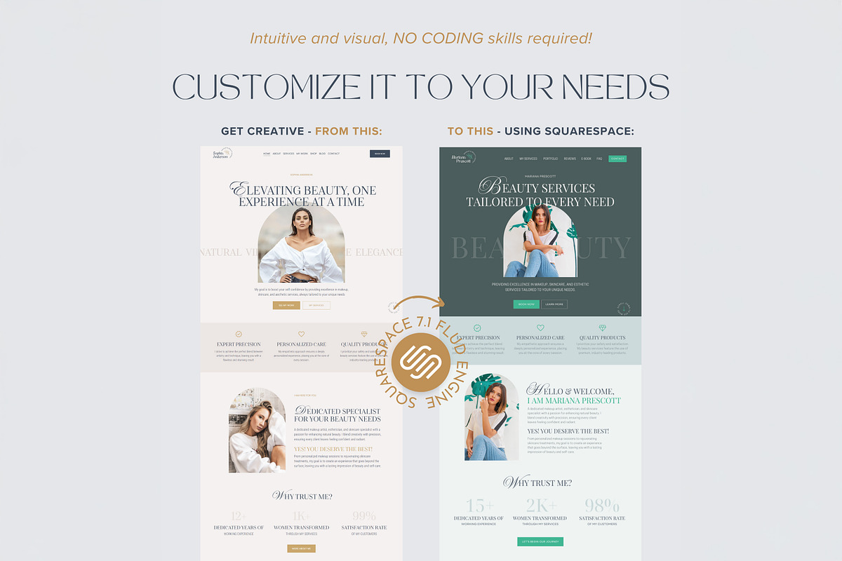 Medspa Squarespace Template preview 5