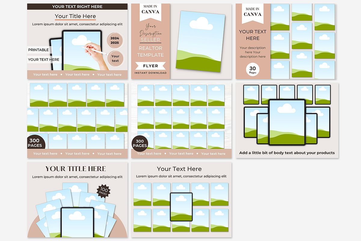 Planner Mockups Listing Templates, a Books & Magazine Mockup by NoemieDesigns (Photo 2 of 5)