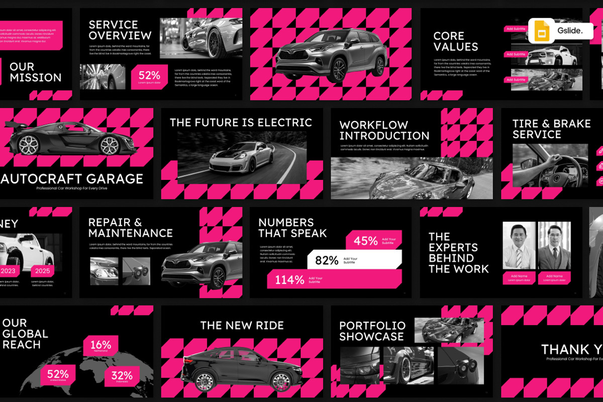 Autocraft Car Workshop Google Slides, a Presentation Template by Loin Studio (Photo 1 of 4)