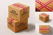 Box Mockup with Packaging Tape, a Product Mockup by Pitchlook.Studio (Thumbnail 1 of 5)