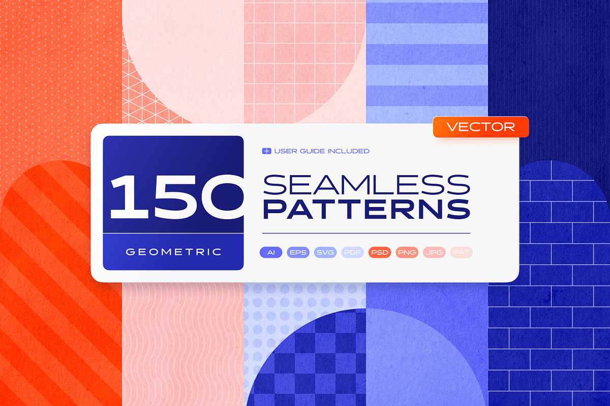 150 Geometric Seamless Patterns Set, a Pattern Graphic by Samolevsky (Photo 1 of 20)